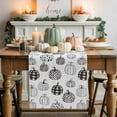 thumbnail image 2 of Fall Table Runner Thanksgiving Black White Pumpkin Table Runners Polka Dots Autumn Harvest Cotton Linen Dresser Scarf Kitchen Dining Table Decor for Fall Holiday Party Decor 13x36 Inch, 2 of 9