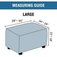 thumbnail image 2 of Ottoman Cover Slipcover Rectangle Fit Length 29"-34" Footrest Sofa Slipcovers Stool Cover Footstool Protector Covers Natural, 2 of 15