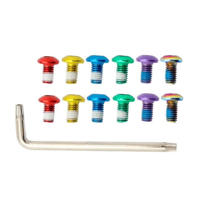 12x Perno de Rotor de Freno de Disco de Bicicleta M5x9mm T25 Sunnimix Tornillos de bicicleta Color Mezclado