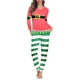 thumbnail image 2 of Pijama elegante de manga larga para mujer, conjunto de dos piezas, ropa de dormir informal, Jersey, traje de casa, ropa de dormir, regalo de Navidad, 2 of 4
