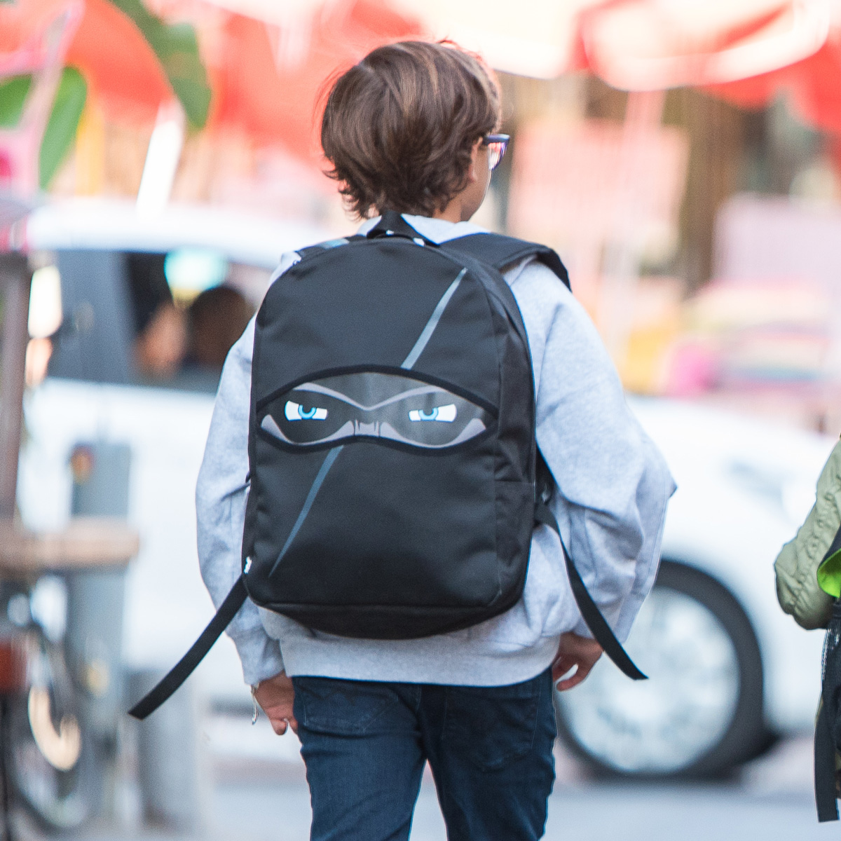 ZIPIT Ninja Backpack for Boys Elementary School & Preschool, Cute Book Bag for Kids (Black) - image 5 of 10