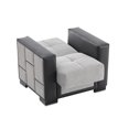 thumbnail image 4 of Ottomanson Convertible Accent Chair Chenille Modern Sleeper Armchair with Storage, Silver, 4 of 5