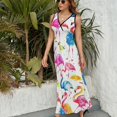 thumbnail image 3 of Flamingo Pattern King Size Sleeveless Dress Dresses Summer Women Dresses Clothing Woman Dresses Dress, 3 of 7
