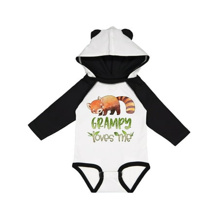 

Inktastic Grampy Loves Me Cute Red Panda Gift Baby Boy or Baby Girl Long Sleeve Bodysuit