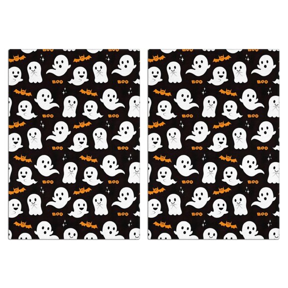2 Pcs Funny Kitchen Towels,Halloween Ghost Bat Pattern Microfiber Dish Towels,Kitchen Tea Towels,Kitchen Towel Set (18" X 26")