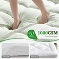 thumbnail image 5 of Mattress Topper Super Queen,1000 GSM Cooling Mattress Pad,Extra Thick Pillow Top Mattress Topper for Back Pain,Soft Mattress Protector Cover with 8"-18" Deep Pocket(66"x80"), 5 of 8