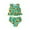 Green, variant on Xmyrz Kids Swimsuits Girl Two Piece Floral Print Separate Cozy Casual Seaside Swimwear Bathing Suits Tankinis Cute Bikinis