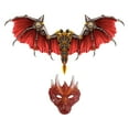 thumbnail image 1 of Halloween Adulte Dragon Costume Aile Ensemble Réaliste Tissu Non Tissé Aile Rouge, 1 of 10
