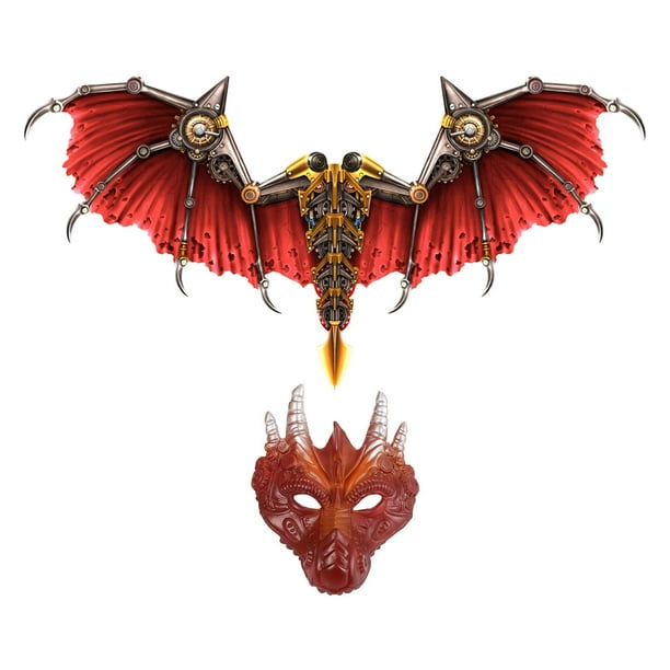 de máscara de ala para disfraz de Halloween de dragón para adultos, duradero, cómodo de llevar Rojo jinwen Disfraz de juego de simulación