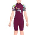 thumbnail image 1 of Buceo vela en traje mojado chicas seco rápido stand traje de baño niños manga corta redondo cuello completo traje de neopreno para surfear nadar buceado púrpura xl Advancent OD003667-04, 1 of 7