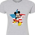 thumbnail image 3 of Disney - Mickey USA Flag Star - Juniors Fitted Graphic T-Shirt, 3 of 5