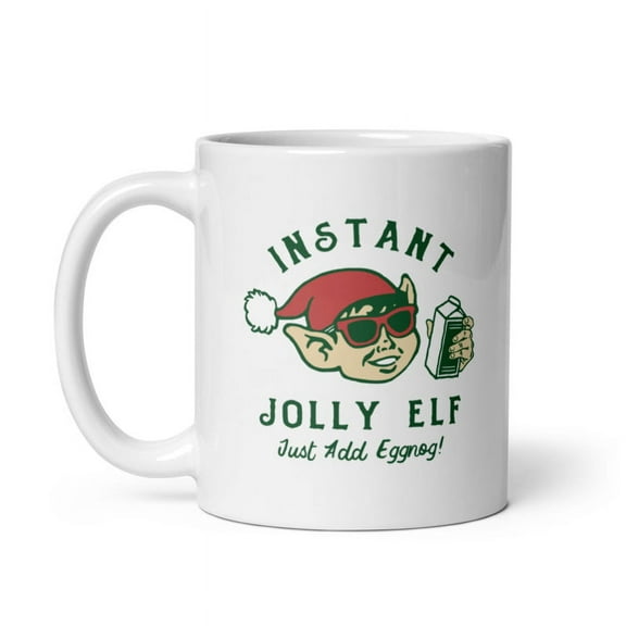 Instant Jolly Elf Mug Funny Xmas Drinking Party Elves Coffee Cup
