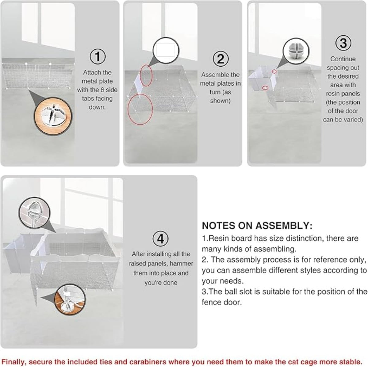 DIY Indoor Pet Playpen with Potty Area - Customizable Small Dog Fence & Exercise Pen, 18-Panel Metal & Resin Puppy Kennel with Doors, White (65" L x 44" W x 22" H)