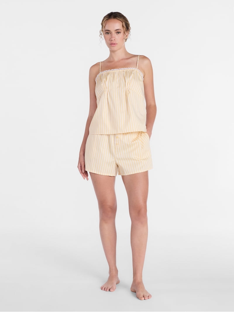 Joyspun Women's Woven Poplin Sleep Cami Top, Sizes XS-3X - Walmart.com