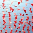 thumbnail image 4 of Novelty Place 36 Feet Solid Red Pennant Banner - 30 Multicolor Bunting Flags (8x11 Inches) - Birthday Party Grand Opening Holiday Decorations, 4 of 7