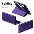 thumbnail image 2 of ELEHOLD Mirror Vertical Flip Case for Samsung Galaxy Z Fold 5 2023 Full Body Protection Curved Streamer Plating Fashion Kickstand Function Shockproof Anti-Scratch Case for Samsung Z Fold5,Purple, 2 of 7