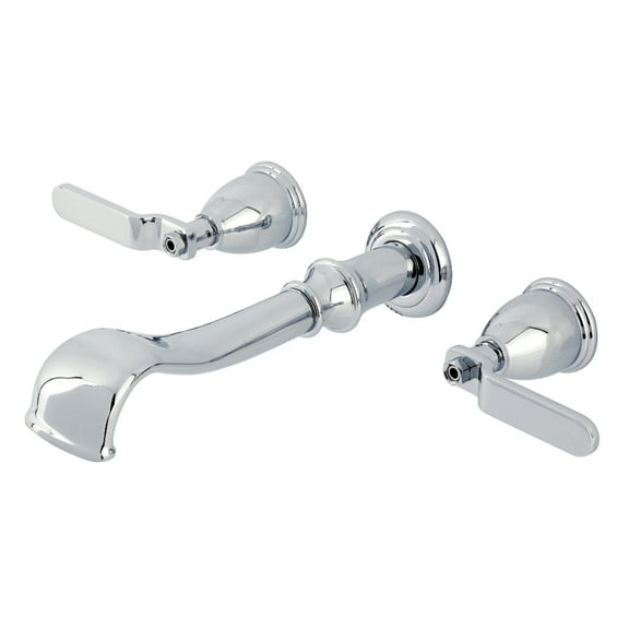 Kingston Brass KS5021KL Hallerbos Two-Handle Wall Mount Roman Tub Faucet, Polished Chrome