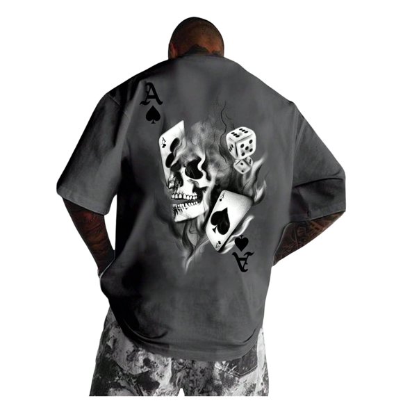 Camiseta GORGLITTER para hombre, holgada, con estampado de labios