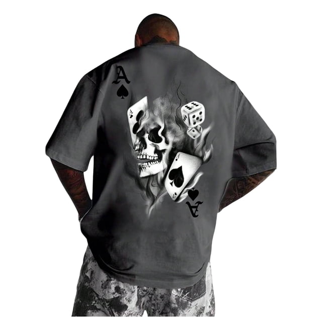 Camiseta GORGLITTER para hombre, holgada, con estampado de labios