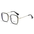 thumbnail image 5 of Men and Women Korean Style Small Frame Metal Frame Eyeglasses Office Glasses Computer Goggles Anti Blue Light Glasses Replaceable Lens Eyeglass BLUE, 5 of 8