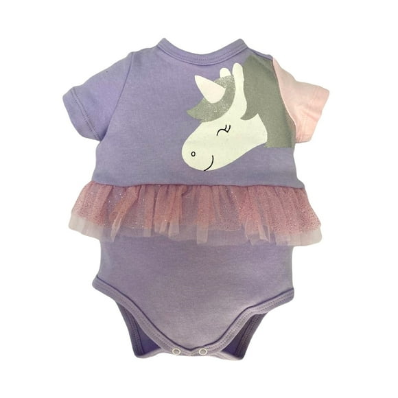 Pañalero de algodón estampado con tutu Kiss Unicornio Baby Kisses Pañalero0203