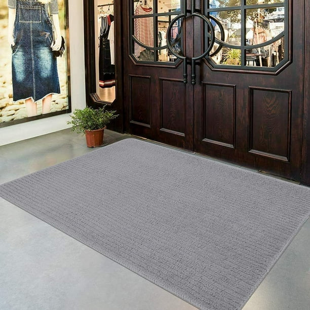 Paillasson, lavable, 80 x 120 cm, grand tapis d'entrée facile d