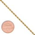 thumbnail image 2 of CUITING 2.4mm 14k Yellow Gold Plated Twisted Rope Choker Chain Necklace  18 inches, 2 of 7