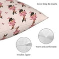 thumbnail image 3 of Wukai Dachshund Dog Heart Premium Polyester Fleece Pillow Covers with Hidden Zipper Closure,Luxuriously Soft and Durable-26"x26", 3 of 7