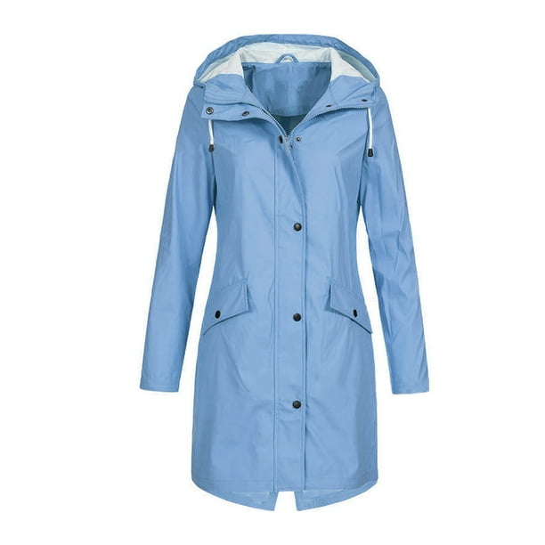 Chaqueta ligera para mujer, impermeable, con capucha, cálida, para senderismo y viajes. SG