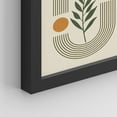 thumbnail image 5 of PixonSign Framed Canvas Print Wall Art Set - Mid-Century Pastel Circles Forest Plants Landscape Poster Art - Geometric Print Gallery Set of 7 Abstract Digital Art Wall Décor for Home - Black, 5 of 5