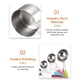 thumbnail image 2 of Juego de 10 tazas y cucharas medidoras yeacher acero inoxidable, 2 of 8