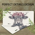 thumbnail image 4 of Highland Cow with Rose Crown Front License Plate,Metal License Plate,Funny Standard Plates Personalized Novelty Decorative For Men/Women/Boys/Girls Car 6×12 Inch, 4 of 7