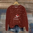thumbnail image 2 of Sweatshirts for Women Crew Neck Multicolor Christmas Long Sleeve Cardigan Printed Button Solid Color Knit Top Coat 2025 Fall Fashion Outfits Clothes, 2 of 6