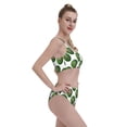 thumbnail image 4 of Daiia Happy Watermelon printed 2 piece Swimsuit Bikinis for Women High Waisted Racerback Bathing Suits Summer Tummy Control Scoop Neck Swimwear-Large, 4 of 8