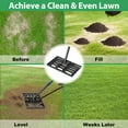thumbnail image 2 of Rake, Lawn Leveling Rake with Round Edge, 5 FT Lawn Leveler with 17 x 10 Small Rakes Head for Smooth Garss Soil Dirt Sand, High Effect Long Handle Ground Leveling Tool fo, 2 of 7