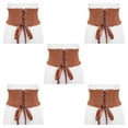 thumbnail image 2 of Decodeary Ceinture Large pour Femmes sous-Poitrine Cosplay Nœud Papillon Taille Extensible Marron Clair Type A 5Set, 2 of 6