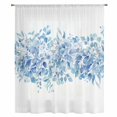 thumbnail image 2 of Blue Eucalyptus Leaves Sheer Curtains 54 Inches Long, Spring Summer Botanical Floral Light Filering Curtains, Breathable Simi Curtain Privacy Drapes for Kitchen Bathroom Small Window Treatment, 2 of 9