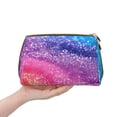 thumbnail image 4 of Naloa Rainbow Glitter Cute Leather Makeup Bag for Purse Travel, Portable Small Cosmetic Organizer for Women and Girls, Make up Bag with Zipper, 4 of 8
