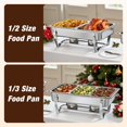 thumbnail image 5 of WARMOUNTS Rectangular Chafing Dishes for Buffet with Upgraded Multi-Size Food Pans (9QT, 2Pack), Large Chafing Dish Set w/Foldable Frame for Parties, Rolled Rim, 5 of 10