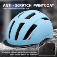 thumbnail image 3 of BATFOX Commute Bike Helmet Urban Scooter Helmet Anti-Scratch with Tail Light and Sun Visor for Adults Women Men （Light Blue, 21.25-22.83in, M）, 3 of 5