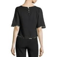 thumbnail image 2 of LoveShackFancy Women's Agatha Sequin-Trim Voile Top Black Small, 2 of 2