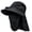 Black, variant on Sun Bucket Hat for Men and Women, Detachable Face Cover Sun Hats,Wide Brim Fish Hat with Neck Flap UV Protection for Hiking(Navy)