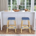 thumbnail image 6 of Butler Specialty Company Robias Rectangular Rattan 30" Bar Stool - Blue & White, 6 of 6