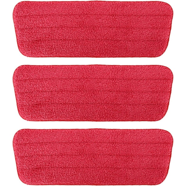 3 Packs Microfiber Mop Pads Spray Mop Refill Replacement Heads Wet/Dry Floor Cleaning Refill Mop