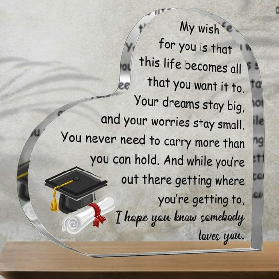 [Graduation Gift] Acrylic Graduation Gifts For Her Him | Congratulations Desk Decor, Desk Plaque Sign, Home Desk Sign, Keepsake Grad Present
