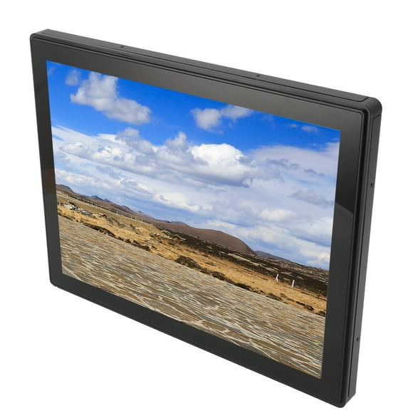 15in 10 Point Multi Touch Screen Monitor, 1024x768 HD Embedded Monitor with IP65 Waterproof, Portable Monitor for Industrial Sites