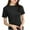 Black, variant on Ashirexll Short Sleeve Shirts for Women, Summer Tops for Women, Women Solid-color V-neck Short-Sleeve Casual Top T-shirt