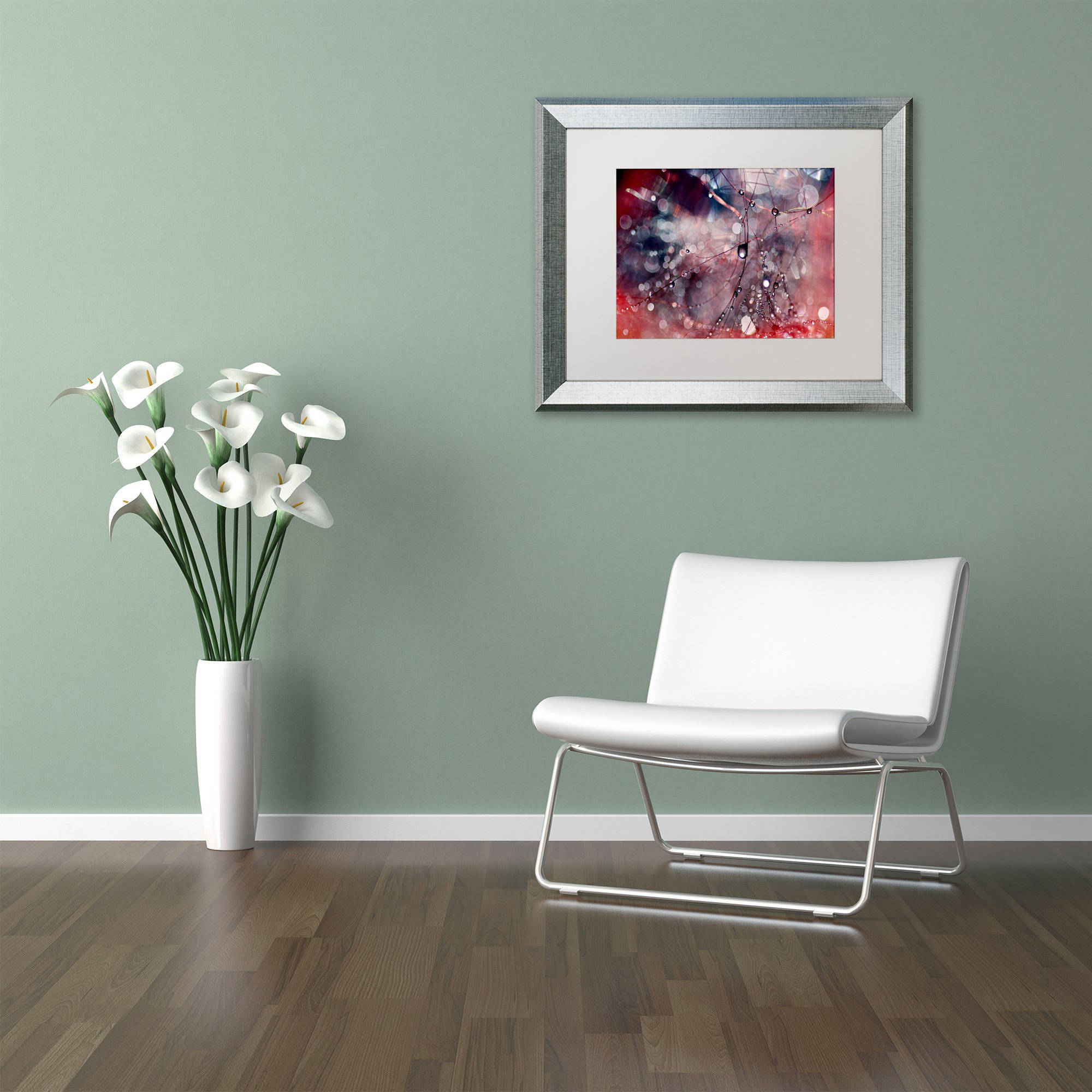 Trademark Fine Art "Outside the Box" Canvas Art by Beata Czyzowska Young, White Matte, Silver Frame