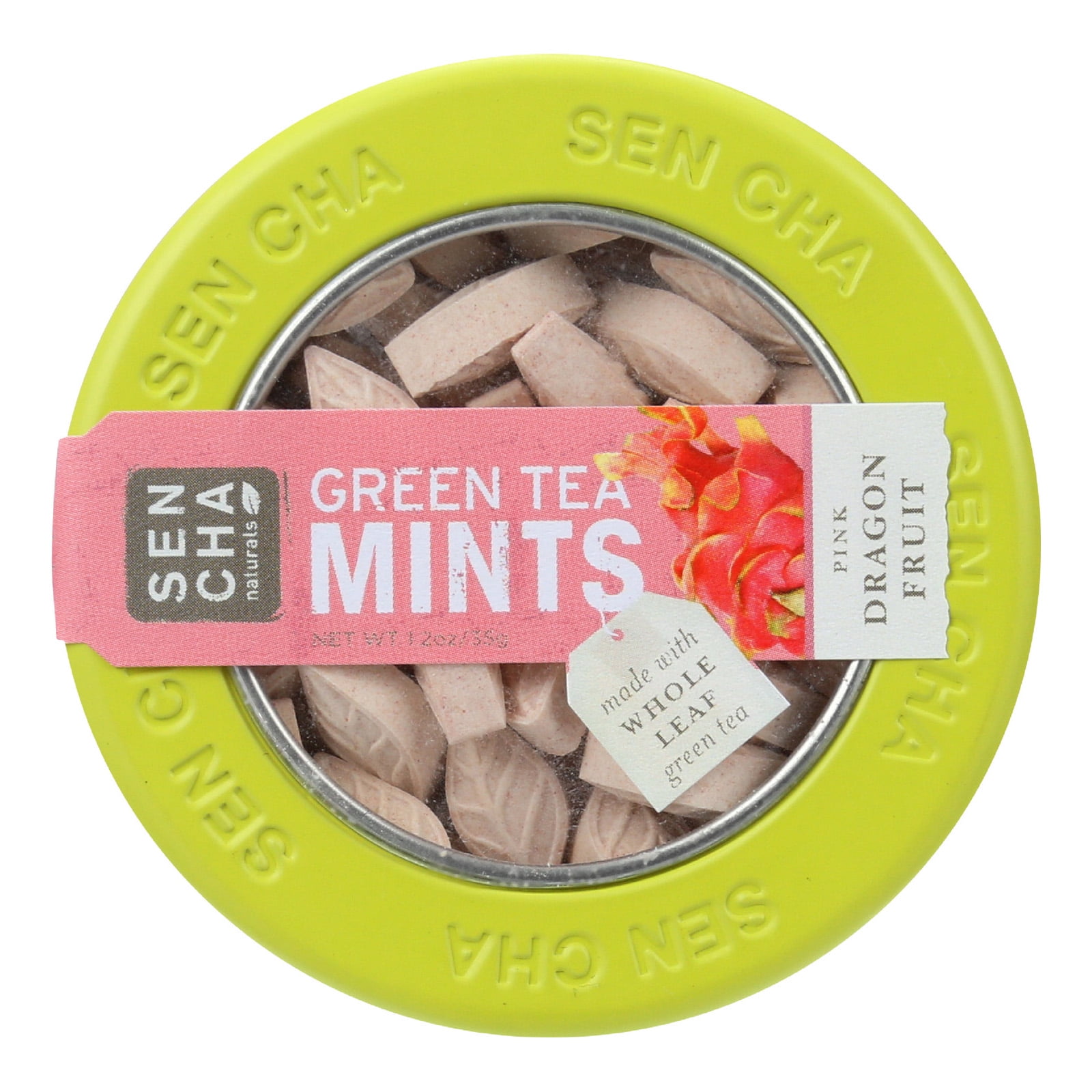 Sencha Naturals Green Tea Mints Pink Dragonfruit Case of 6 1.2 oz