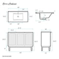 thumbnail image 6 of Classe 48 in. Brown Oak Bathroom Vanity With Black Ceramic Sink Top, 6 of 12